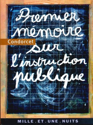 cover image of Premier mémoire sur l'instruction publique